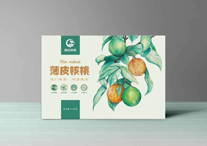 薄皮核桃禮盒包裝,農(nóng)產(chǎn)品禮盒包裝